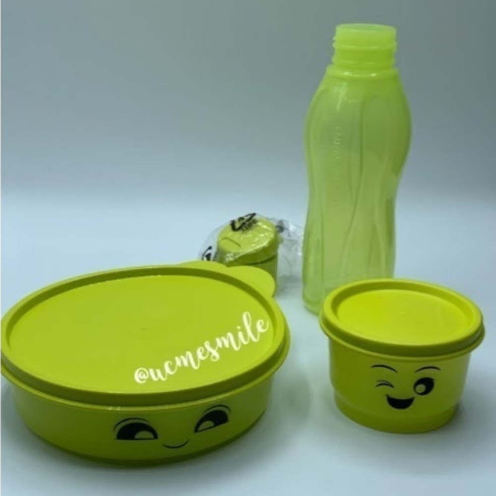 Tupperware Smiley Emoji Lunch Set